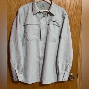 Realtree men’s fishing shirt sz med grey